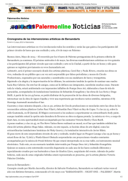 Las intervenciones artísticas en vivo involucrarán