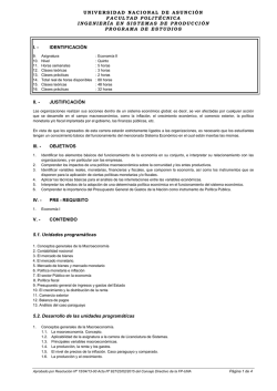 Econom&iacute;a II - Facultad Polit&eacute;cnica