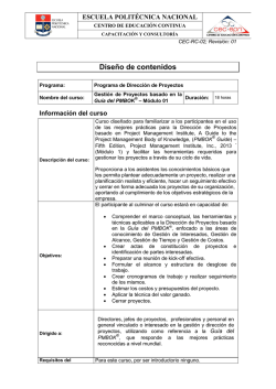 Dise&ntilde;o de contenidos - Centro de Educaci&oacute;n Continua Escuela