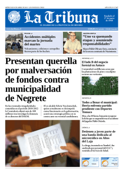 Presentan querella por malversación de fondos contra