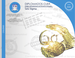 Seis Sigma DIPLOMADOS CLEA - Universidad CLEA. Educación