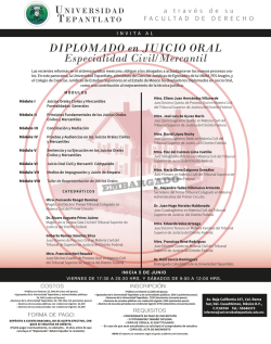 DIPLOMADO en JUICIO ORAL Especialidad Civil