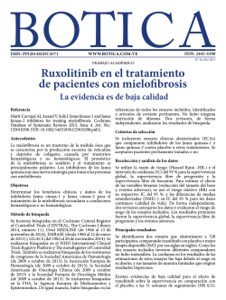 Ruxolitinib en el tratamiento de pacientes con mielofibrosis