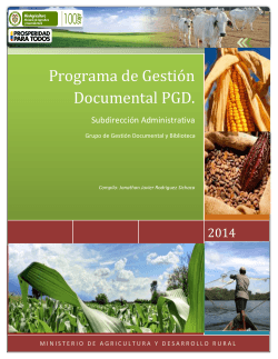 Programa de Gestión Documental PGD.