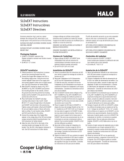 Halo SLD Spacer Extension Ring Instruction Sheet