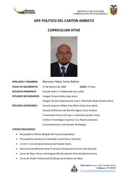 Jefe Pol&iacute;tico - Gobernaci&oacute;n de Tungurahua
