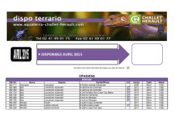 DISPONIBLE REPTILES CHALLET