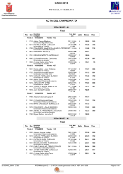 Results CADU athletics