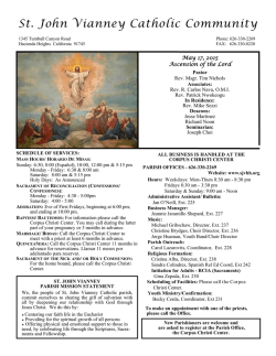 May 17, 2015 - St. John Vianney Catholic Community
