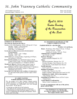 April 5, 2015 - St. John Vianney Catholic Community
