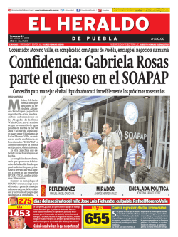 Gobernador Moreno Valle, en complicidad con Aguas de Puebla