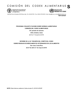 REP15/RVDF PROGRAMA CONJUNTO FAO/OMS SOBRE