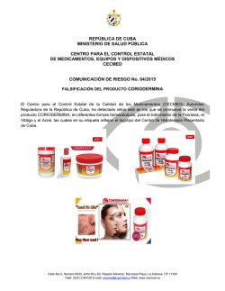 república de cuba ministerio de salud pública centro para