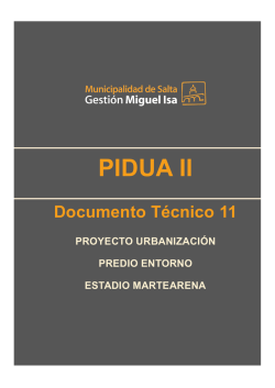 DT 11 - Proyecto Urbanizaci&oacute;n del Predio Martearena