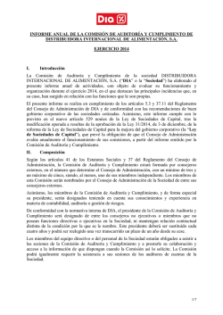 informe anual de la comisi&oacute;n de auditor&iacute;a y