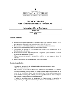 Introducción al Turismo - UTN