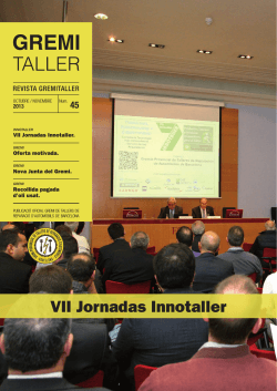 VII Jornadas Innotaller - Gremi Provincial de Tallers de Reparació d