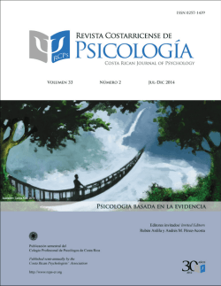 evidence-based psychology - Revista Costarricense de Psicología