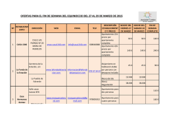 consulta nuestras ofertas en alojamiento para el fin de semana del