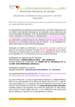 diputaci&oacute;n provincial de c&aacute;ceres organismo aut&oacute;nomo de
