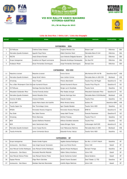 ECO 2015 - Lista A RFEDA - RACVN Real Autom&oacute;vil Club Vasco