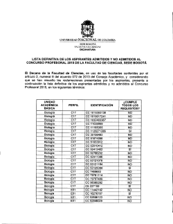 la lista definitiva - Facultad de Ciencias