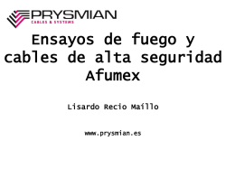 Ensayos de fuego y cables de alta seguridad Afumex