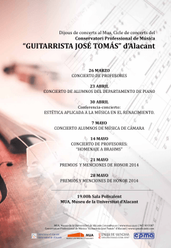 “GUITARRISTA JOSÉ TOMÁS” d`Alacant