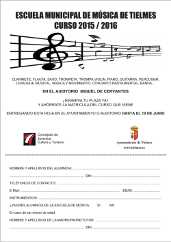ESCUELA MUNICIPAL DE MÚSICA DE TIELMES CURSO 2015