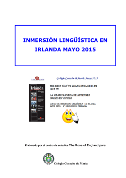 inmersión lingüística en irlanda mayo 2015