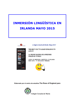 inmersi&oacute;n ling&uuml;&iacute;stica en irlanda mayo 2015