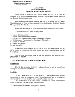 ACTA Nº69 - Ilustre Municipalidad de Antuco