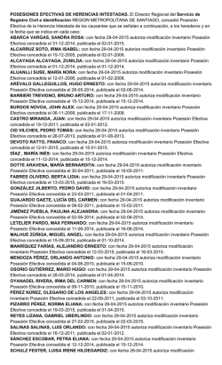 POSESIONES EFECTIVAS DE HERENCIAS INTESTADAS. El