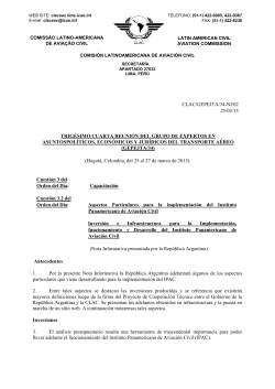CLAC/GE/34–NI/02 - Comisión Latinoamericana de Aviación Civil