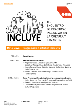 1er encuentro de prácticas inclusivas en la cultura y las artes