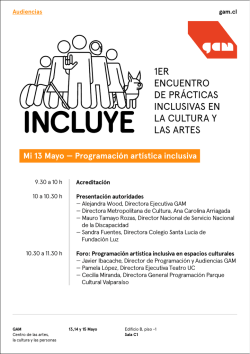 1er encuentro de prácticas inclusivas en la cultura y las artes