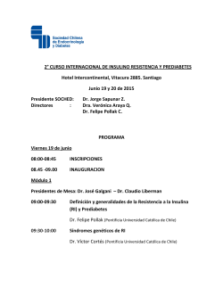 Programa - Sociedad Chilena de Endocrinología y Diabetes