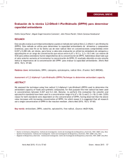 (DPPH) para determinar capacidad antioxidante