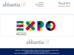 PRESENTACION ABBANTIA LAW FIRM EXPO MILANO 2015