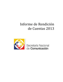 Informe de Rendición de Cuentas 2013 -2014
