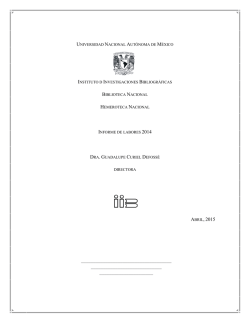 Informe - Universidad Nacional Aut&oacute;noma de M&eacute;xico