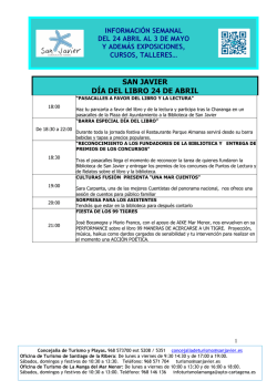 SAN JAVIER DÍA DEL LIBRO 24 DE ABRIL