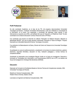 Boris Antonio Gómez Sevillano - Centro de Investigación, Desarrollo