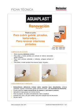 Ficha T&eacute;cnica Aguaplast Renovaci&oacute;n