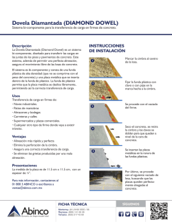 Descarga la ficha t&eacute;cnica de Diamond Dowel Aqu&iacute;