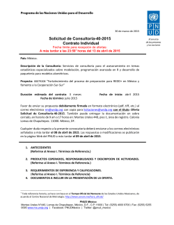 Solicitud de Consultoría-40-2015 - Procurement Notices