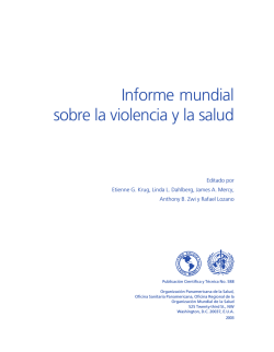 Informe mundial sobre la violencia y la salud