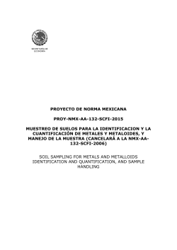 proyecto de norma mexicana proy-nmx-aa-132-scfi