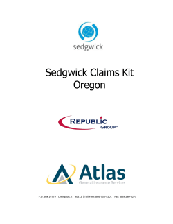 Sedgwick Claims Kit Oregon - Atlas General Insurance Services