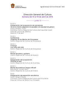 Direcci&oacute;n General de Cultura - Gobierno del Estado de M&eacute;xico